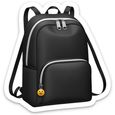 sac a dos de sport noir sans motif et uni sticker