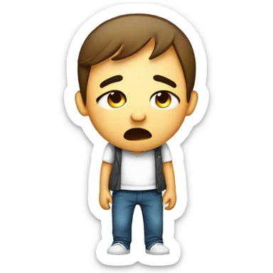 Cries in Back pain sticker