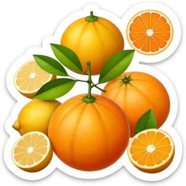 citrus fruits together  sticker