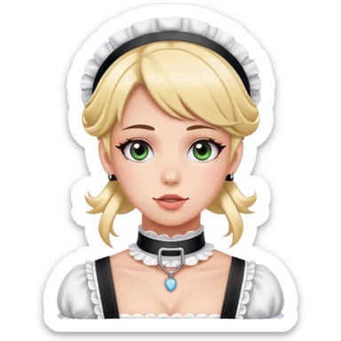 femboy maid with choker sticker