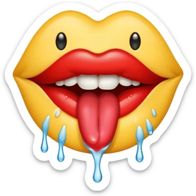 Make a licking emoji sticker