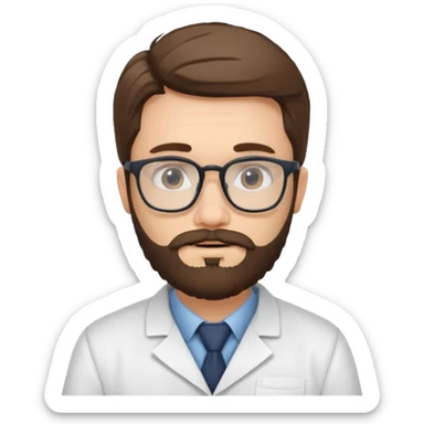 scientist professor young man bearded sticker