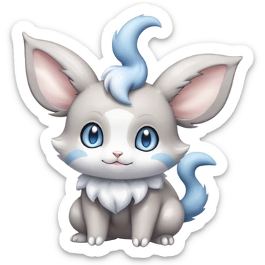 Shiny Minccino-Espurr-Cinccino-creature-hybrid sticker