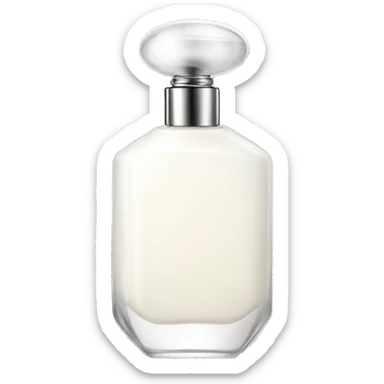 White glossy perfume sticker