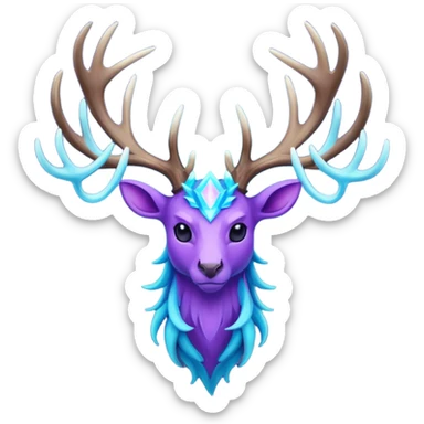 Pokemon legendary cian and purple  xerneas sticker