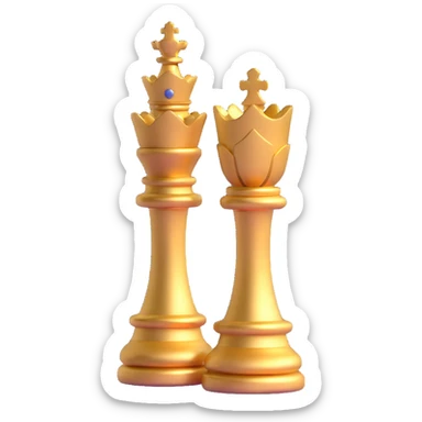 golden knight chess piece sticker