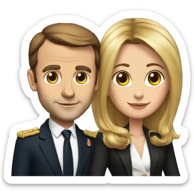 Macron et brigitte sticker