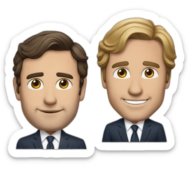 Macron qui embrasse trudeau sticker