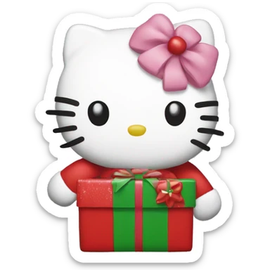 christmas hello kitty  sticker