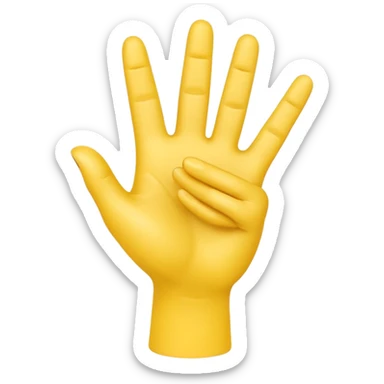 A 3D Apple-style yellow hand emoji, posed gracefully as if dancing, index finger extended and drawing a circular motion in the air, elegant curved motion lines around the finger showing the round movement, playful and dynamic gesture, smooth glossy surface, clean minimal background sticker