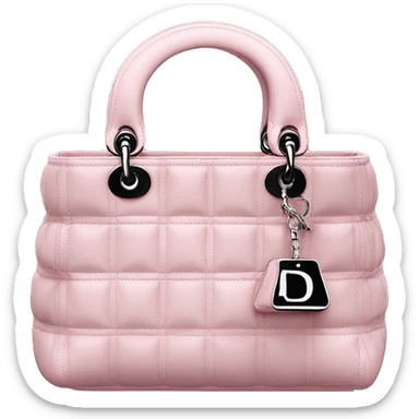 Borsa lady Dior rosa sticker