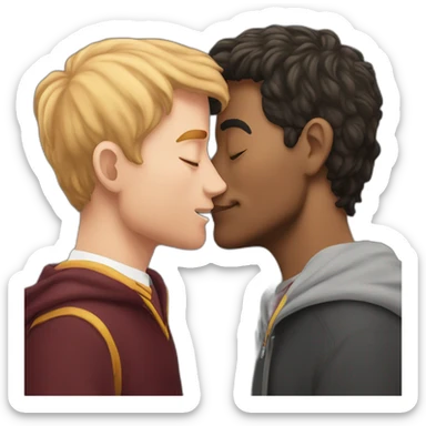 Emoji Harry potter kissing Ron Wesley sticker