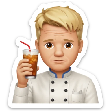 gordon ramsay sipping soda sticker