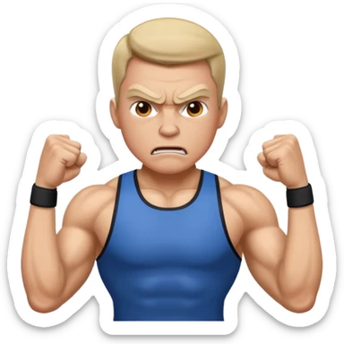 Angry gym teacher sticker