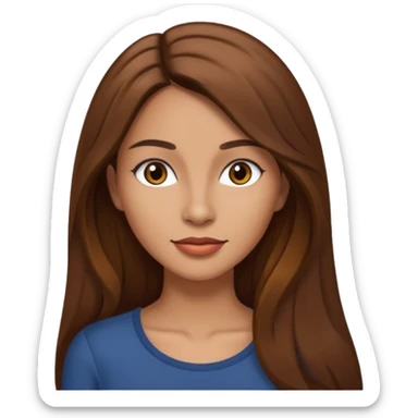 A tall, slender Latina with long brown hair sticker