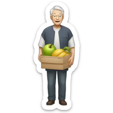 Elderly people who carry a 3000 kilogram alter sticker
