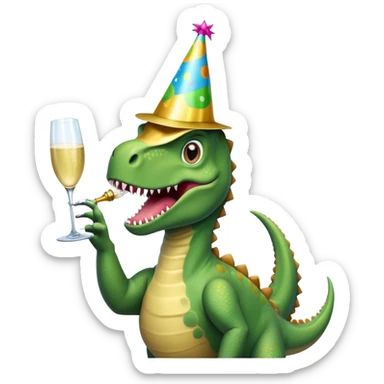 Dinosaure qui fait la fête  sticker