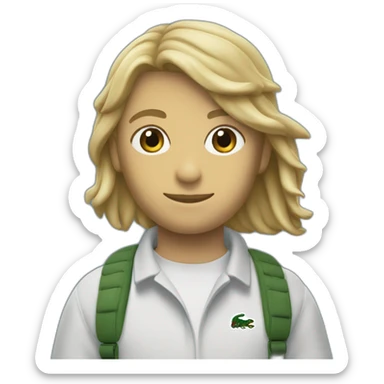 La joconde avec un ensemble lacoste sticker