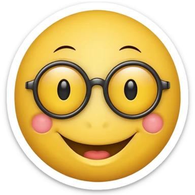 a smilie with four eyes sticker