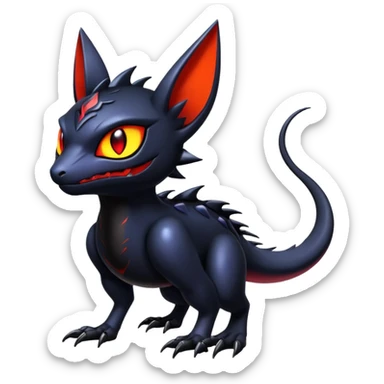 Shiny Epic Badass Gothic Noibat-Salandit-Litten-Hybrid sticker