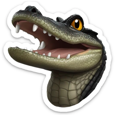 A Black Caiman,Realistic sticker