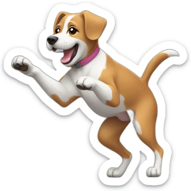Dog dancing Moving sticker