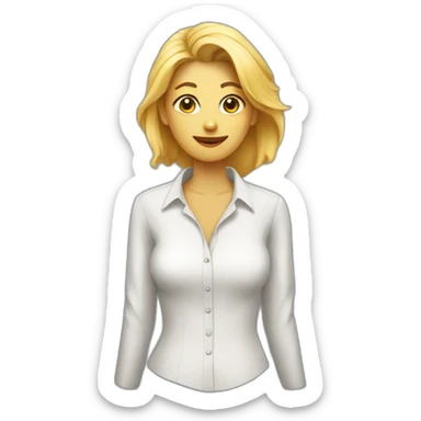 pointy shirt lady sticker