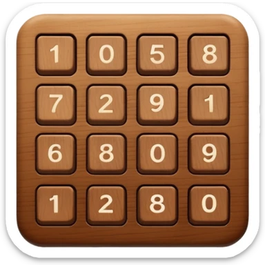 wooden keypad sticker