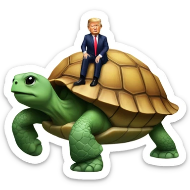 Trump on a turtle sticker
