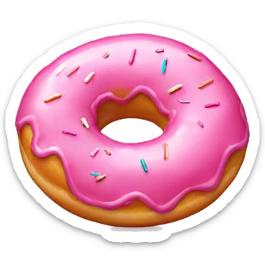 Giant pink donut sticker