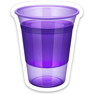 Solo cup with purple liquid sticker