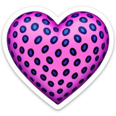 A colorful neon wild realistic leopard-printed-patterned BIG heart sticker