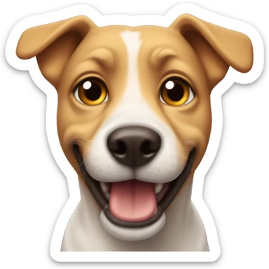 devious dog smirking sticker