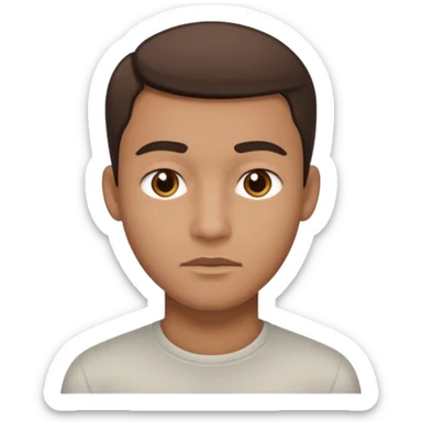 racially ambiguous male face sticker