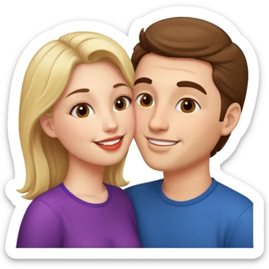 Man Woman Butt kissing  sticker