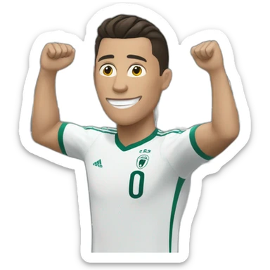 Cristiano ronaldo scoring a goal sticker