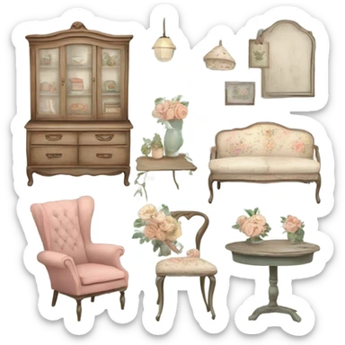 Shabby chic sticker