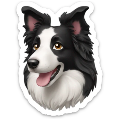 happy-bordercollie-tilted-head sticker