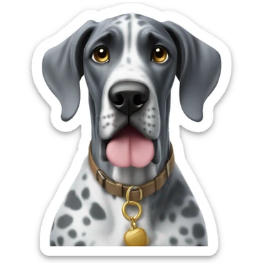 Great Dane at the ocean sticker