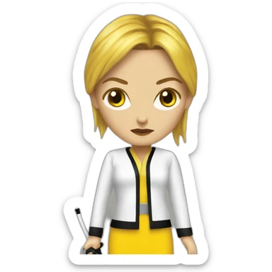 uma thurman, kill bill sticker
