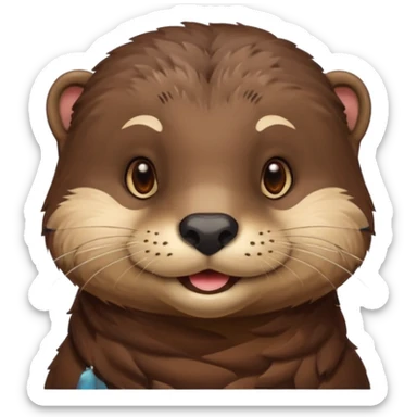a flirty male otter smirking sticker