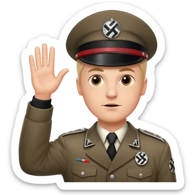 hitler salut nazis sticker