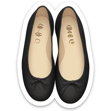 Black Chanel ballet flats sticker
