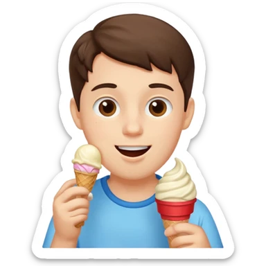 Do David young eating ice cream sticker