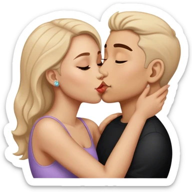Kissing my girlfriend  sticker