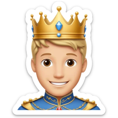 Prince Charming from Disney with crown sticker