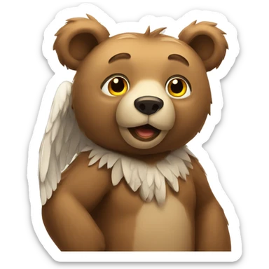 Bear with wings sticker