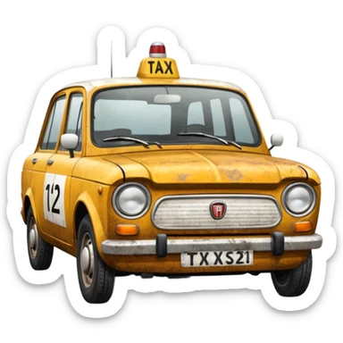 fiat 125p taxi sticker