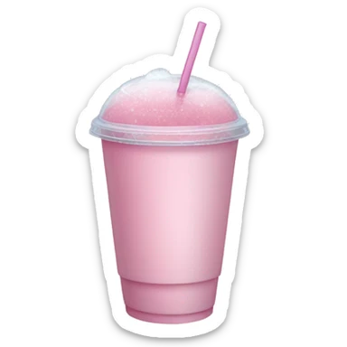 light pink drink in to-go cup ice sticker
