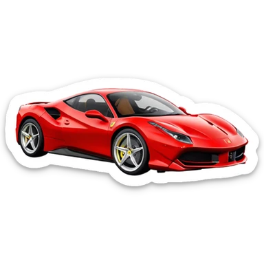 Ferrari 488 GTB - Ferrari (Model Year: 2020) (Iconic colour: Red) sticker